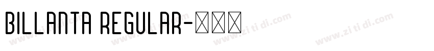 Billanta Regular字体转换